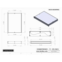 Connectronics CTX-1RU12 1 Space Rack Mount Alum Box Cabinet 19x12x1.75