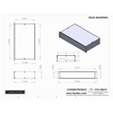 Connectronics CTX-2RU10 2 Space Rack Mount Alum Box Cabinet 19x10x3.5