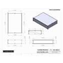 Connectronics CTX-2RU12 2 Space Rack Mount Alum Box Cabinet 19x12x3.5