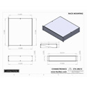 Connectronics CTX-2RU15 2 Space Rack Mount Alum Box Cabinet 19x15x3.5