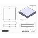 Connectronics CTX-2RU17 2 Space Rack Mount Alum Box Cabinet 19x17x3.5