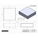 Connectronics CTX-3RU17 3 Space Rack Mount Alum Box Cabinet 19x17x5.25