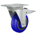 TCH 511-5494854 4 Inch Blue Swivel Caster with Brake