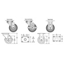 Road Case & Speaker Cabinet 3.5in Heavy Duty Swivel Casters
