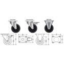 Road Case & Speaker Cabinet 4in Heavy Duty Swivel Casters