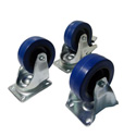 Penn-Elcom W9000Z 4 Inch Blue Wheel Swivel Caster with 440 Lb. Rating