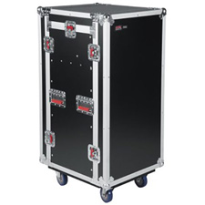 Gator Cases G-TOUR 10X16 PU ATA Style Pop-up Console Rack Road Case with 10-Space Top over 16-Space bottom