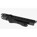 Gator Cases GE-PDU-6-UL Rack Mountable Power Strip with 6 Outlets