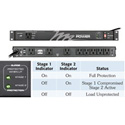 Rackmount Power Distribution Unit With 2 Stage Surge Suppression 9 Power Outlets and 3 Light Ports