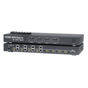 KanexPro HDMX44E 4x4 HDMI Matrix Switcher over CAT5 Extenders (x4) - RS-232 & IR