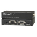 KanexPro VGA1X2SP 1x2 VGA w/35mm Audio Splitter / Distribution Amp