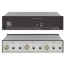 Kramer Electronics VS-21B 2x1 Composite Video & Stereo Audio Passive Switcher