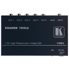 Kramer 105V 1x5 Video Distribution Amplifier on RCA Connectors