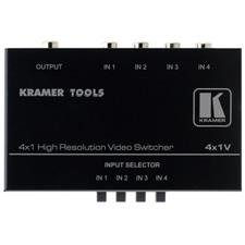 Kramer 4X1V 4x1 Video Switcher with RCA Connectors