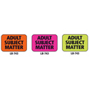 1x1.5 Warning Label 1000 Pk Orange (Adult Subject Matter)
