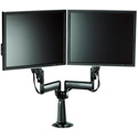 Chief KCY220B Height-Adjustable Dual Arm Dual Monitor Desk Mount Black