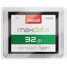 Maxell 504404 32GB 400X CompactFlash (CF) Memory Card