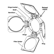 IDX X3-BD Barn Door With Filter Holder