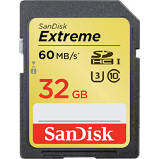 SanDisk 32GB Extreme Secure Digital High Capacity (SDHC) Card