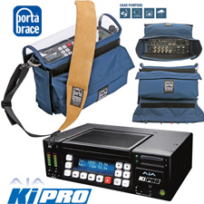 AJA Video Ki Pro Tapeless HD Video Recorder and Porta Brace C-KP1 Bundle