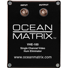 Ocean Matrix 1-Channel Video Hum Eliminator w/BNC Connectors Black