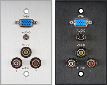 TecNec Board Room Series 1 & 2-Gang Anodized Wall Plates