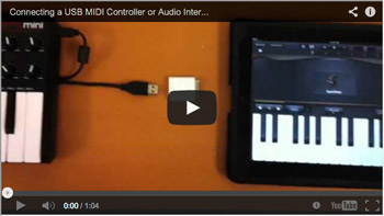 Connecting USB Audio Interfaces, MIDI Controllers, and Keyboards to the iPad