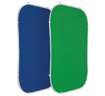Photoflex BG-FlexDrop2 5x7 Reversible Chroma Key Blue and Green Background