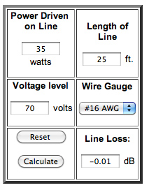 Crown Line Loss Calculator