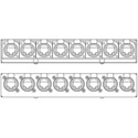 Aviom 28-EC-EC Module for PB28; 8 EtherCon RJ45s on Both Sides