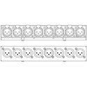 Aviom 28-XM-XF Module for PB28 8 Male XLRs Front to 8 Female XLRs Rear