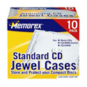Memorex Clear Standard Jewel Cases 10 Pack