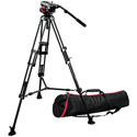 Manfrotto 546B Tripod with 504HD Head/537SPRB Mid-Level Spreader and MBAG100PN
