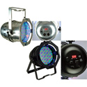 American DJ 64 LED PRO DMX RGB Color Mixing Par Can Black or Polished