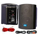 Amplivox S1232 Powered Wallmount Stereo Speakers 30 Watt