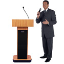Amplivox S505 Executive Sound Column Lectern - Walnut