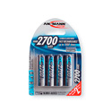 Ansmann 5030842 Mignon NIMH Rechargeable Battery AA 2700mAh - Pack of 4