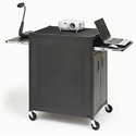 Bretford TC15SAFF-BK Multimedia Cabinet Rack Mount Cart with 12-Outlet Electric