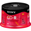 Sony Recordable CD 50 Piece Spindle 80 Minute 700 MB 48X Write Once For Data