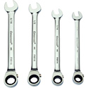 4 Piece Reversible Ratcheting Combination Wrench Set SAE