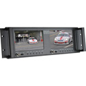 Delvcam DELV-RCLCD Dual 7 Inch Rackmount LCD Monitor with Dual Looping Inputs