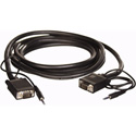 15-Pin High Density with 3.5mm Mini Stereo Male to Male Combo VGA Cables by TecNec