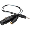 Sescom iPhone / iPod / iPad TRRS to XLR Mic & 3.5mm Monitoring Jack Cable 1 Foot