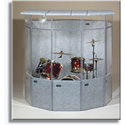 ClearSonic IsoPac A Drum Acoustic Isolation Booth w/ Closed Roof Light Gray