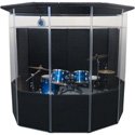 ClearSonic IsoPac A Drum Acoustic Isolation Booth w/ Closed Roof Dark Gray