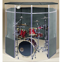 ClearSonic IsoPac B Drum Acoustic Isolation Booth w/ Closed Roof and Clear Front
