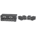 KanexPro VGAEXTX4 1x4 VGA w/Audio Splitter / CAT5 Extender System (Trans & 4-Rec)