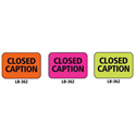 1x1.5 Warning Label 1000 Pk Orange (Closed Caption)