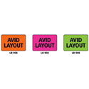 1x1.5 Warning Label 1000 Pk Orange (Avid Layout)