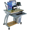 Luxor Computer Table with Telephone Shelf & Copy Holder